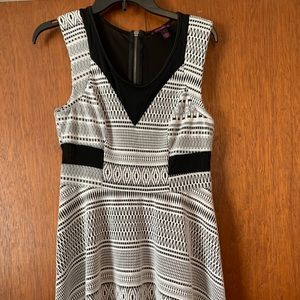 Material Girl Sleeveless Black and White Cocktail Dress